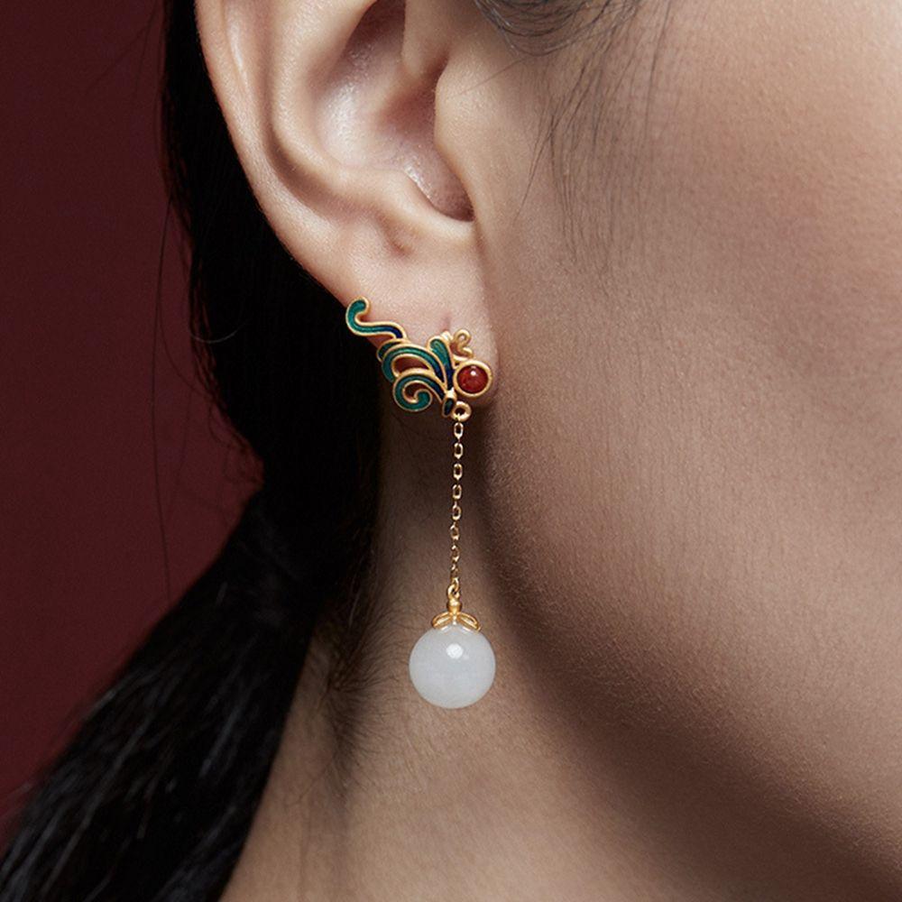 Серьги-подвески Серьги-подвески Серьги-подвески Женские серьги-подвески в китайском стиле золотой
